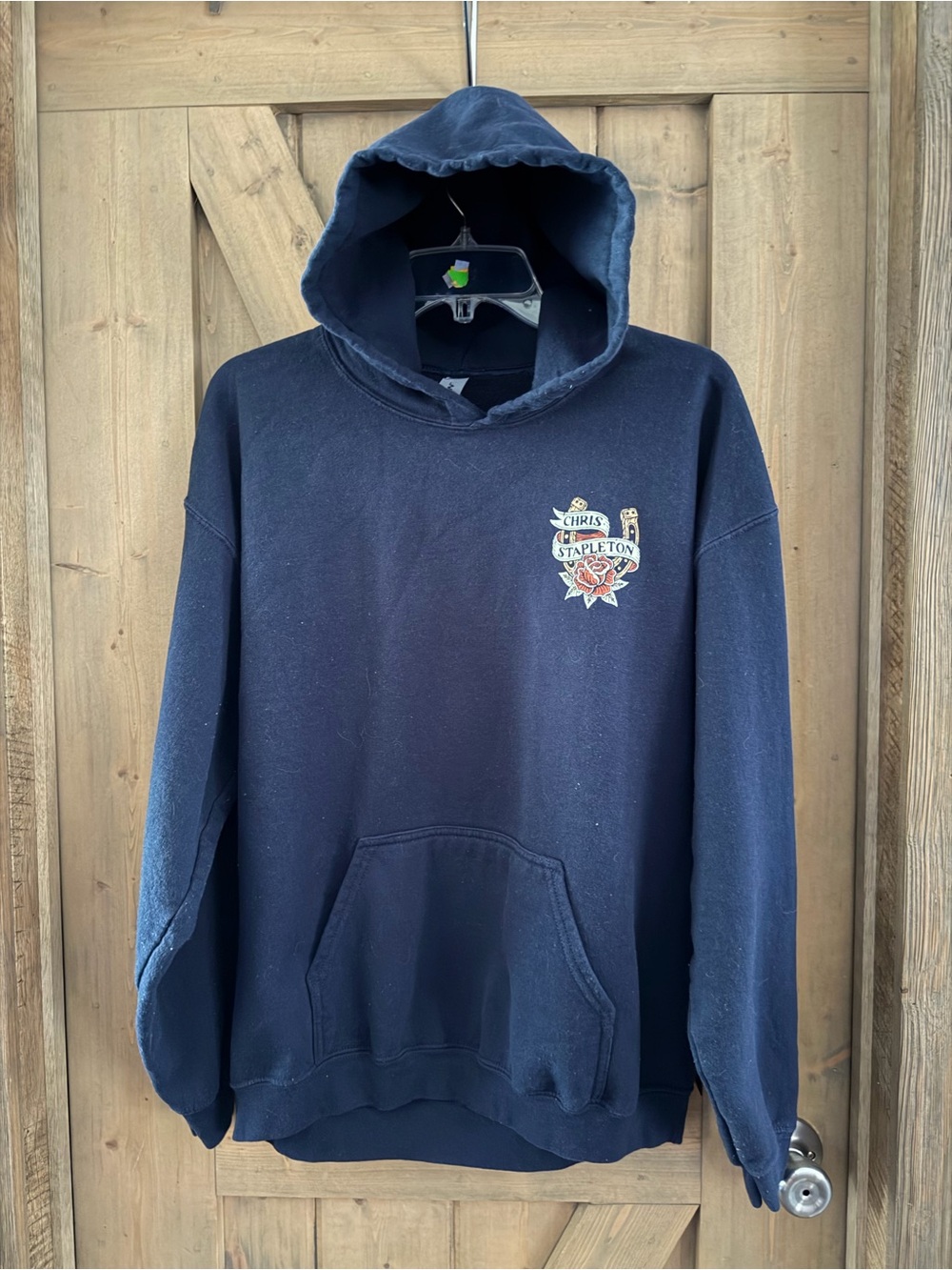 Gildan Chris Stapleton White
Horse Navy Blue Hoodie Men's
Size L Unisex